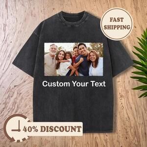 Family Custom Shirts Tee With Your Picture, Soft Cotton Unisex